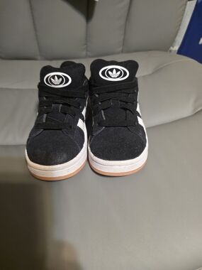 Adidas Kids Campus Black/White Size 9½K